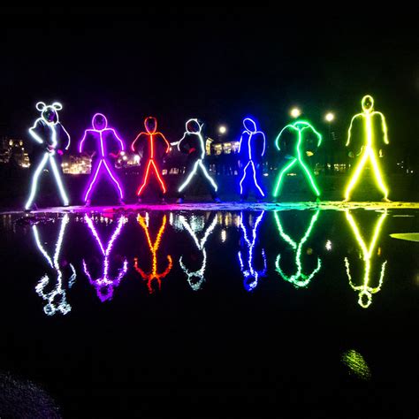 Adult LED stickman costume by Glowy Zoey