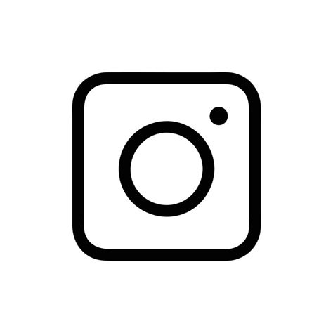 Instagram Vector Icon, Outline style, isolated on white Background ...