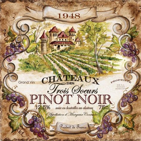 vintage wine labels for sale | Wine Label Pino Noir 1 #winelabels ...