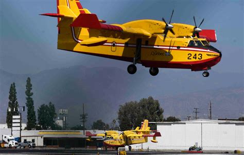 Photos: Back in LA from Canada, two Super Scooper firefighting aircraft ...