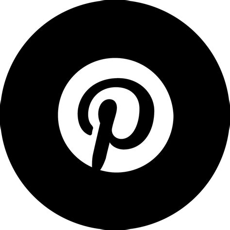 Pinterest Circle Logo Black and White – Brands Logos