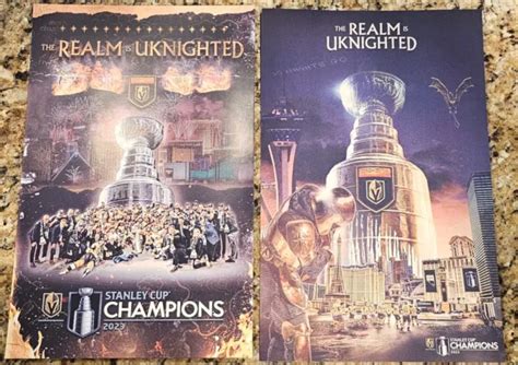 STANLEY CUP CHAMPIONS Vegas Golden Knights 2023 2-pack Realm UKnighted Poster $55.00 - PicClick