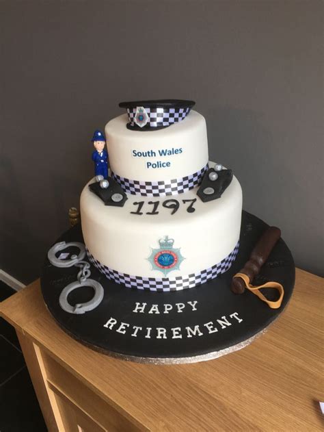 Police retirement cake | Retirement cakes, Retirement party cakes, Special birthday cakes