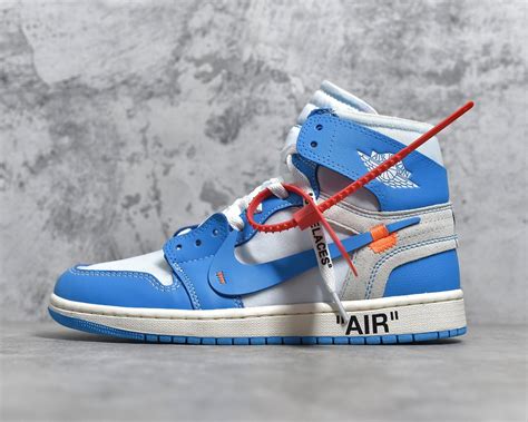 Men's Air Jordan 1 Retro High Off-White University Blue "UNC" Sneakers