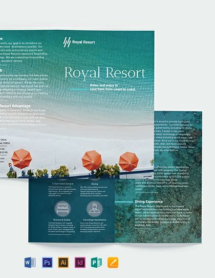 FREE Resort Brochure Template - Download in Word, Google Docs, PDF, Illustrator, Photoshop ...