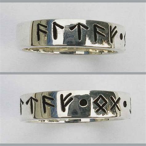 ALWAYS AND FOREVER, Norse Rune Love Spell Ring, Sterling Silver Wedding, Commitment Band. $59.99 ...