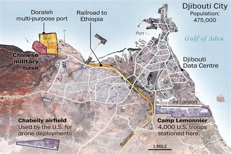 Djibouti Africa Military Base Map