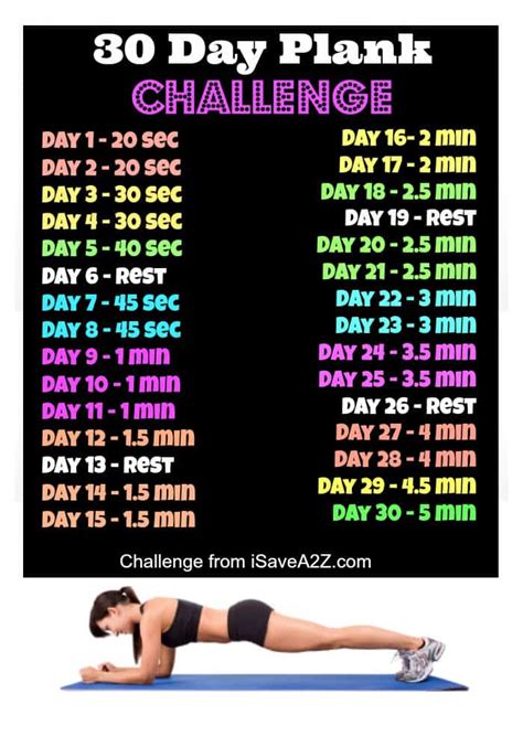 30 Day Plank Challenge #Fitness #Motivation - iSaveA2Z.com