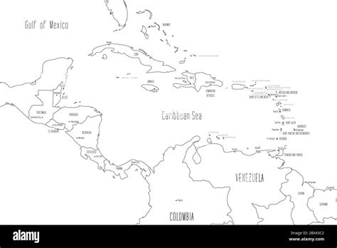 Mapa de america latina para dibujar Imágenes de stock en blanco y negro ...