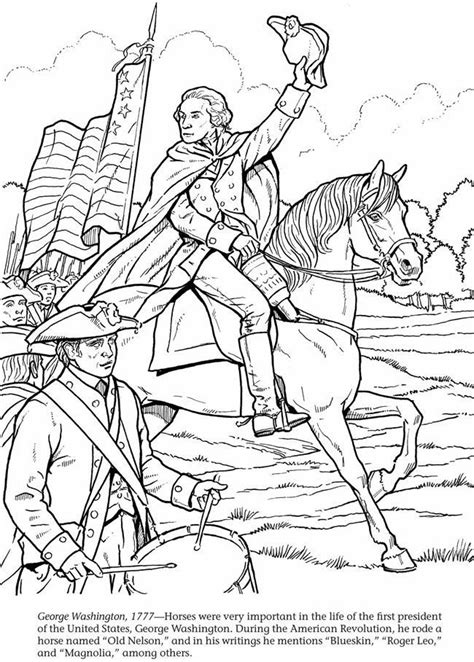 George Washington Coloring Pages - Best Coloring Pages For Kids | Horse ...