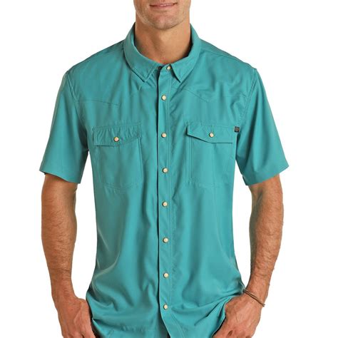 Rock & Roll Cowboy Men's TEK Ripstop Short Sleeve Shirt | Lammle's – Lammle's Western Wear