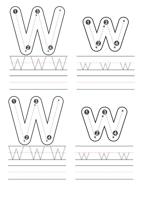 Free Preschool Letter W Worksheets Printable PDF