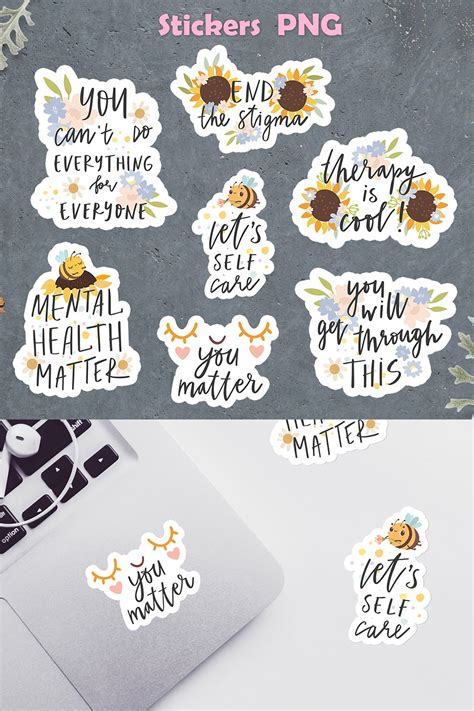 Mental health stickers