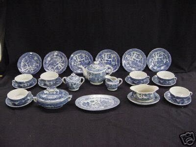 BLUE WILLOW CHILDS VINTAGE CHINA TEA SET MADE IN JAPAN | #24224040