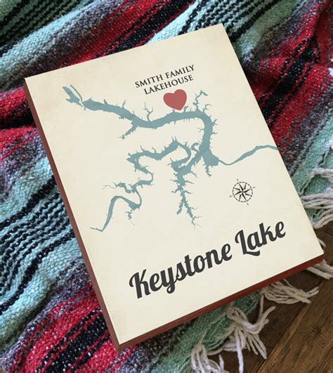 Keystone Lake Oklahoma Map - Etsy