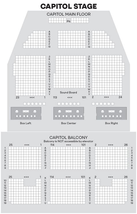 Whiting Auditorium Seating Chart Printable