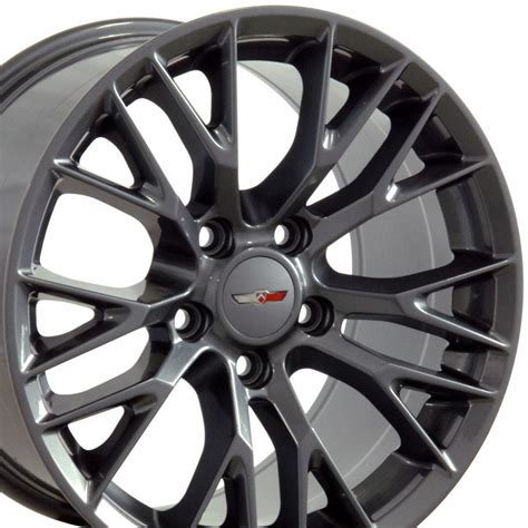 17" Fits Chevrolet Corvette C7 Z06 Style Wheels Gunmetal Set of 4 Rims W1x