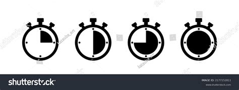 Stopwatch Vector Clipart Isolated On White Stock Vector (Royalty Free) 2177152811 | Shutterstock