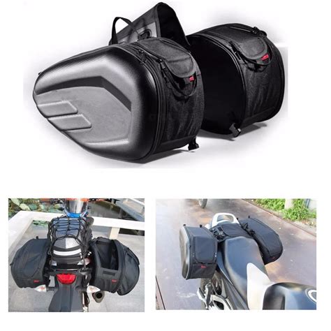 Waterproof Motorcycle Saddle Bag trunk side SaddleBag Oxford Fabric luggage bags Moto Helmet ...