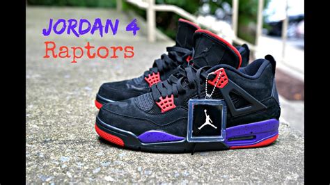 Jordan 4 | Raptors | Shoe And On Foot Review - YouTube