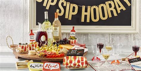 Sip Sip Hooray Party Supplies - Wine Theme Party | Party City