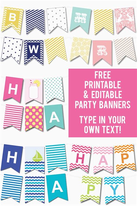 Happy Birthday Banner Template Editable | BirthdayBuzz