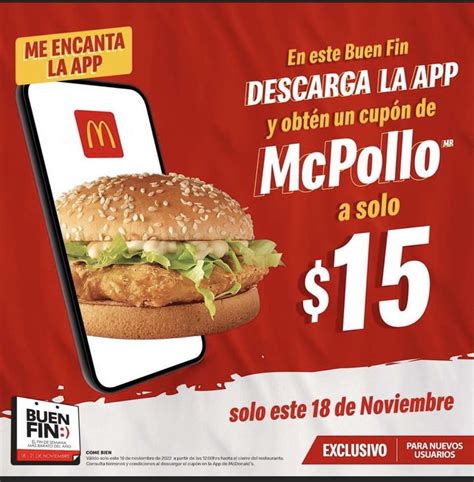 McDonalds Buen Fin 2022: McPollo a $15 pesos el 18 de noviembre