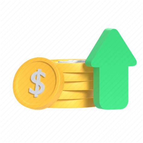 Profit, money, finance, growth, render icon - Download on Iconfinder