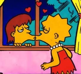 Image - Lisa and Q-Bert Kissing.JPG - Simpsons Wiki