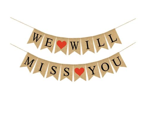 We Will Miss You Banner Printable Free