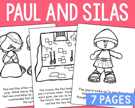 PAUL AND SILAS Bible Story Activity Posters Christian - Etsy