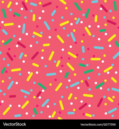 Colorful sprinkles donut glaze seamless pattern Vector Image