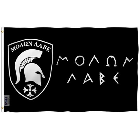 Fly Breeze Molon Labe Gonzales Spartan Flag 3x5 Foot - Anley Flags