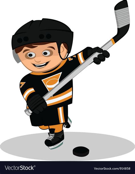 Cartoon ice hockey player Royalty Free Vector Image