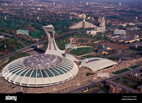 Aerial view of Olympic Stadium Montreal Stock Photo: 51074263 - Alamy