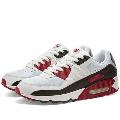 Nike Air Max 90 White, Chile Red & Black | END. (US)