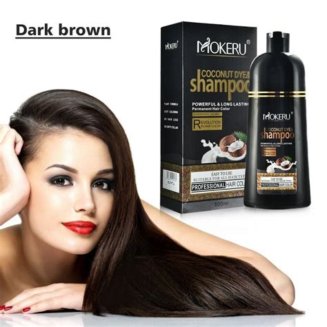 Mokeru Natural Permanent Instant Hair Dye Color Shampoo Argan Oil ...