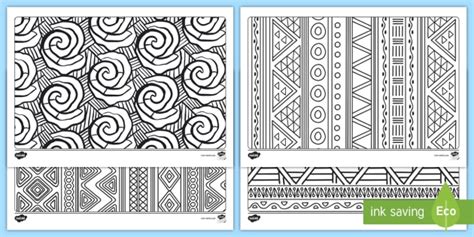 Examples of Traditional African Fabrics Colouring Pages