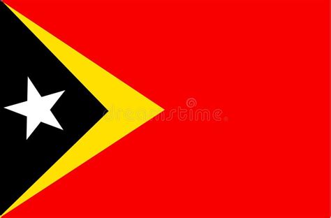 Timor Leste Flag Vector. Illustration of Timor Leste Flag Stock Vector ...