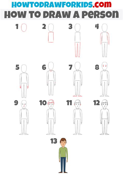 How to Draw a Person - Easy Drawing Tutorial For kids