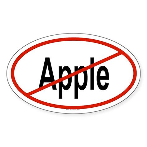 Apple Sticker (Oval) APPLE Oval Sticker by Standard Decal - CafePress