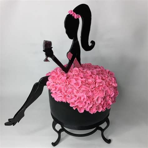 Pretty in Pink Silhouette | Silhouette cake, Beautiful cakes, Girly cakes