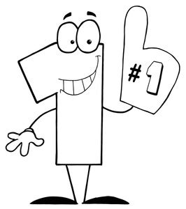 cute number 1 clipart black and white - Clip Art Library