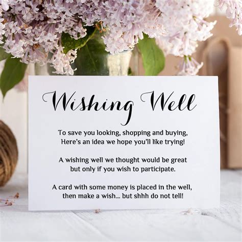 Printable Wedding Wishing Well card any colour Wishing Well | Etsy ...