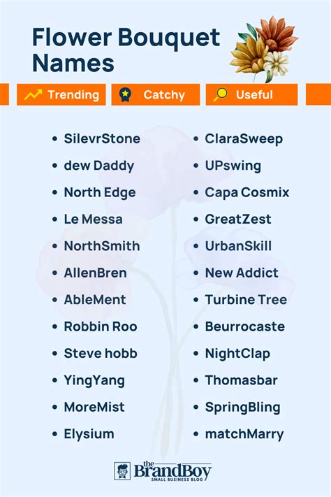 847+ cool Bouquet Names ideas (Generator) ( Video + Infographic)