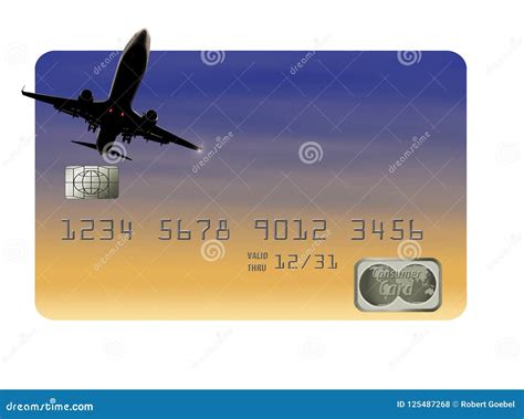 Here is a Generic Air Miles Rewards Credit Card. Stock Illustration ...