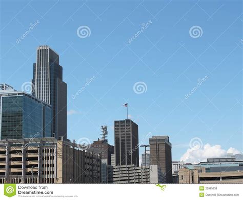 Downtown Omaha Skyline stock photo. Image of city, omaha - 23985538