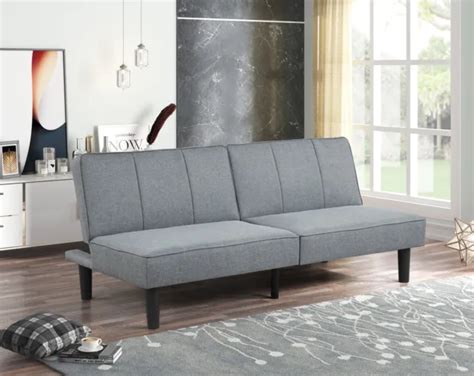 MODERN SOFA SEAT Futon Foldable Couch Sleeper Bed Linen Fabric Living ...