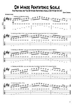 D# Minor Pentatonic Scale - Five Positions for the D# Minor Pentatonic Scale