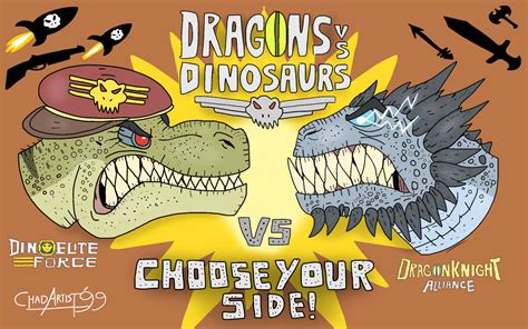 Dragons vs Dinosaurs!! by Chadartist99 on DeviantArt